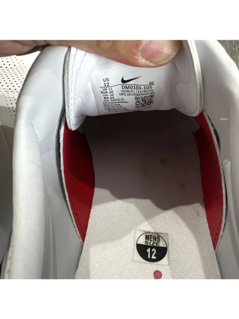Nike Jordan ADG 4 'White Pure Platinum' Golf Shoe DM0103-105 VNDS Mens Size 12